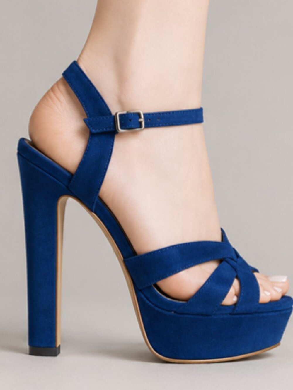 Kenneth Cole Suede Leather Platform Heels